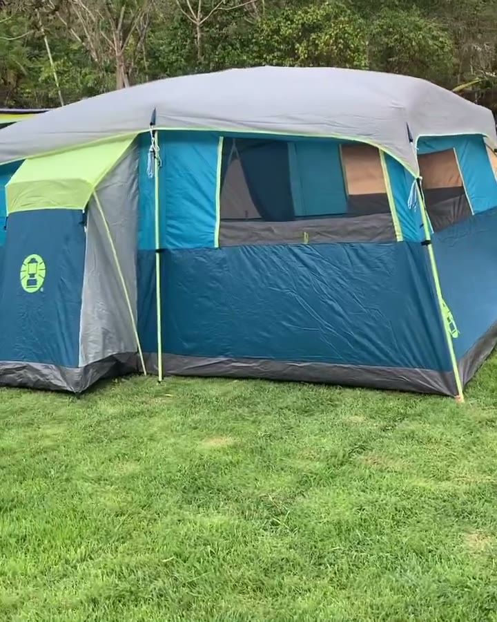 Barraca montada na área de camping